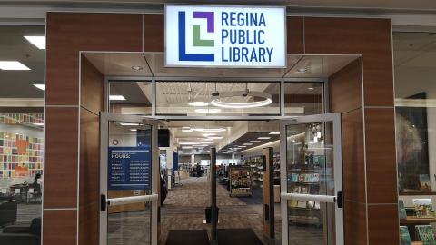 Front entrance to the George Bothwell Branch of the Regina Public Library.