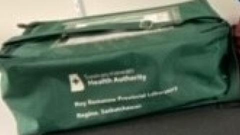 A sample image of the SHA's missing tote (sample) bag.