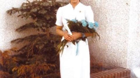 nurse at 1983 graduation