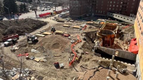 Progress is being made on the Progress on St. Paul’s Hospital front entrance