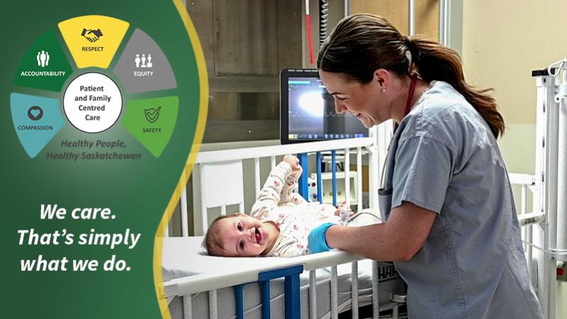 SHA nurse with a pediatric patient