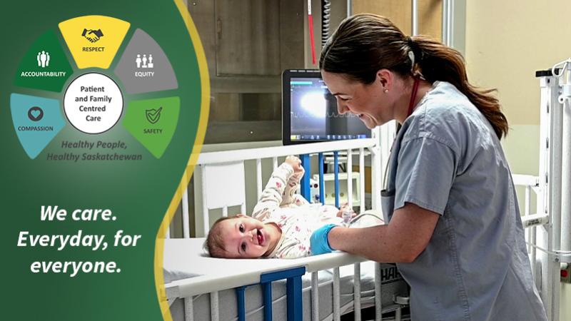 SHA nurse with a pediatric patient