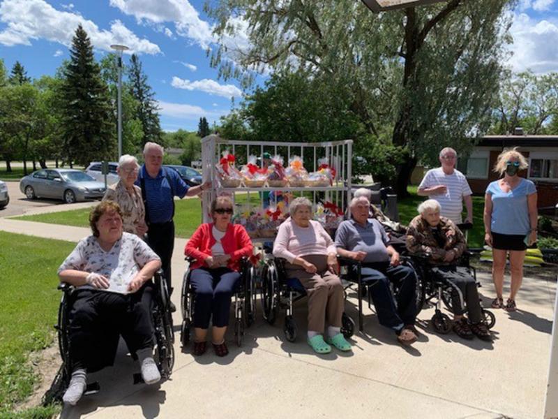 Staff at Jubilee Lodge in Kinistino, SK welcomed ‘Project Love’ and their generous donation to residents