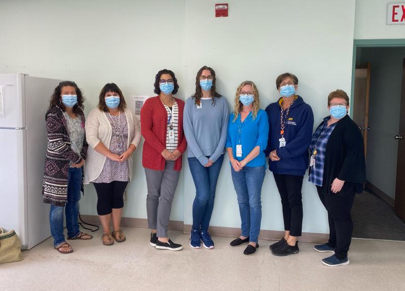 Pictured are members of the two Primary Health Care teams who support the health care needs of pregnant women with syphilis.