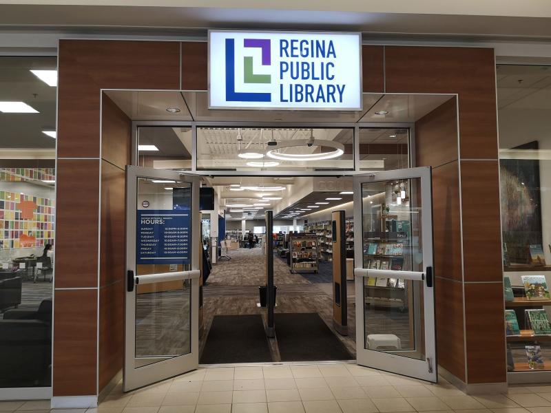 Front entrance to the George Bothwell Branch of the Regina Public Library.