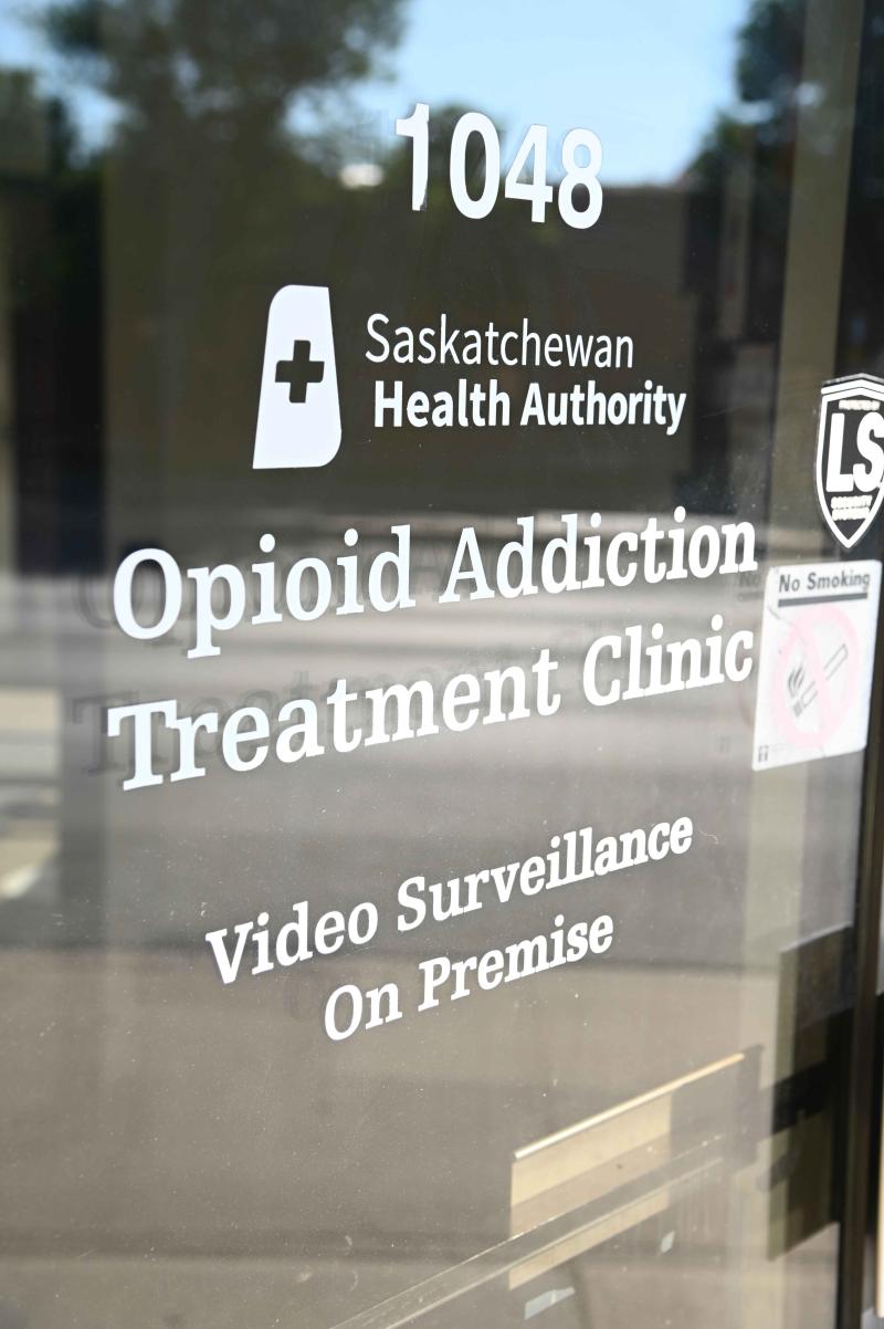 Door of Harm Reduction clinic with new name