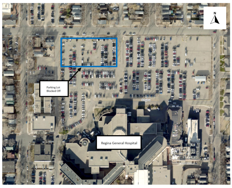 Map of assessment location at Regina General Hospital