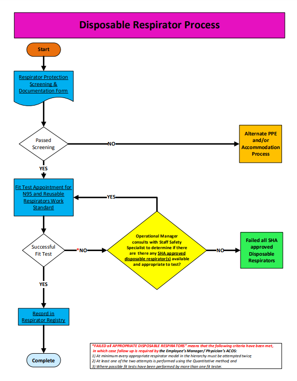 Fit Testing Process Map