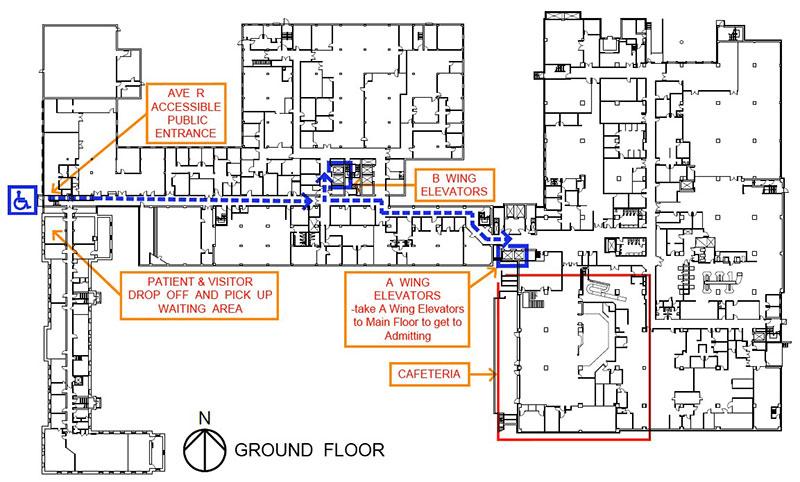 St. Paul's Hospital temp entrance map 3