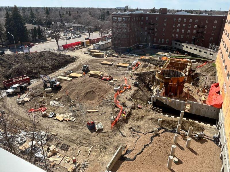 Progress is being made on the Progress on St. Paul’s Hospital front entrance