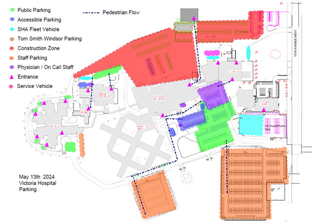 North public entrance of Prince Albert Victoria Hospital closes on May 13 due to the construction of a new tower