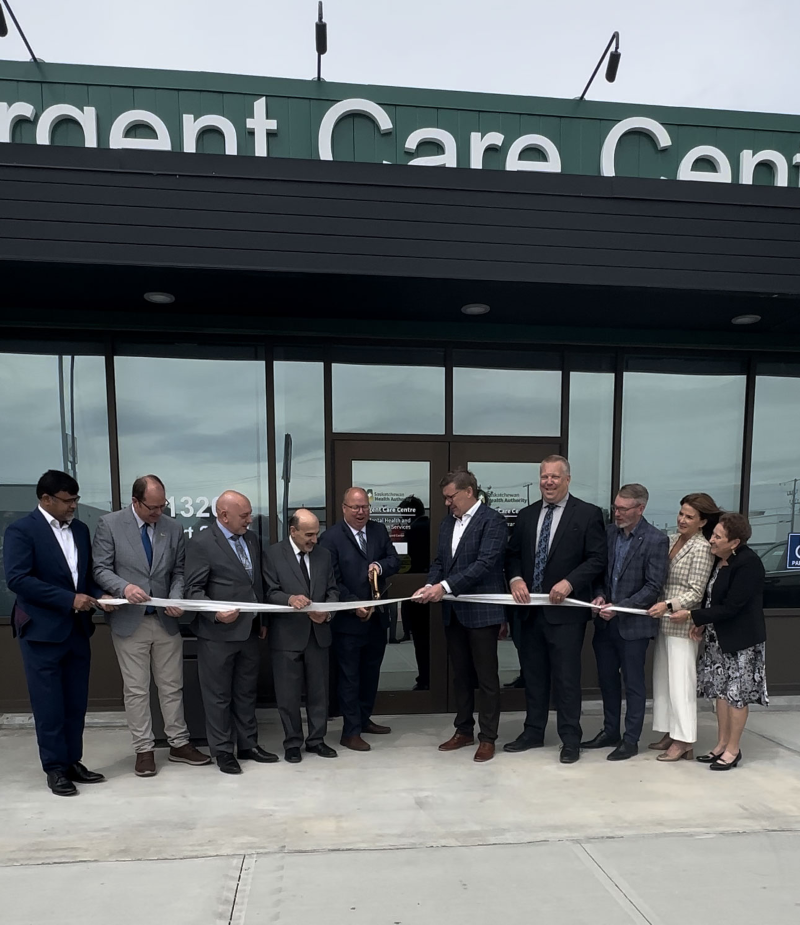 Chosen members cutting the ribbon for the grand opening of the Regina UCC