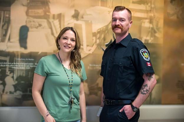 A mental health and addictions worker and a paramedic from Saskatoon’s Overdose Outreach Team stand side-by-side.